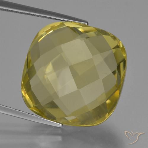 27.43ct Naturel Jaune clair Quartz, Coussin, VVS