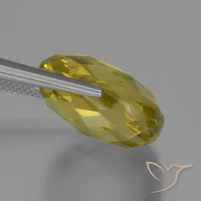 Quartz Jaune clair naturelle Coussin, 27.43 ct, VVS