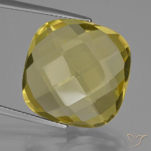 Quartz Jaune ananas naturelle Coussin, 27.07 ct, VVS-VS