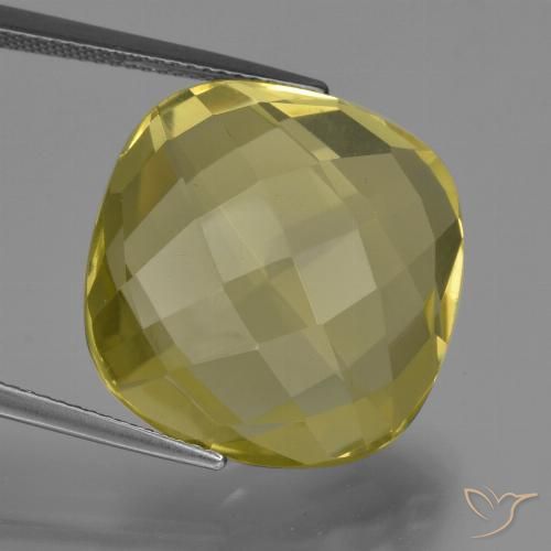 27.25ct Naturel Jaune clair Quartz, Coussin, VVS-VS