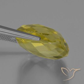 Quartz Jaune clair naturelle Coussin, 27.25 ct, VVS-VS