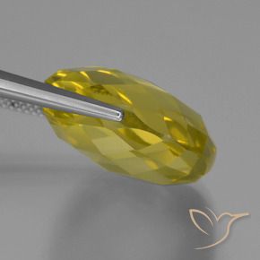 Quartz Jaune clair naturelle Coussin, 27.14 ct, VVS-VS