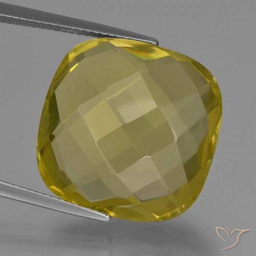 Quartz Jaune ananas naturelle Coussin, 27.26 ct, VVS