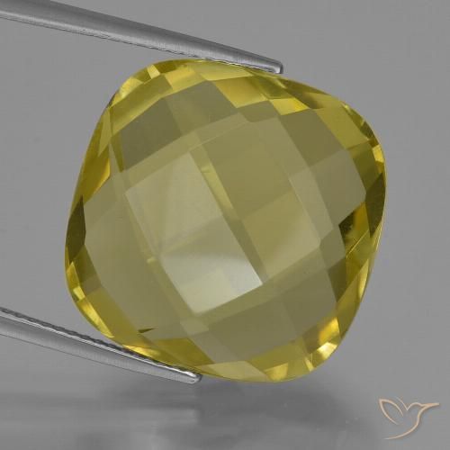 Quartz Jaune clair naturelle Coussin, 26.60 ct, VVS