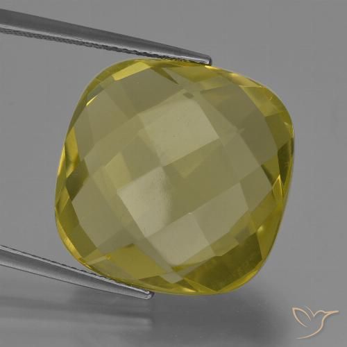 27.19ct Naturel Jaune clair Quartz, Coussin, VVS-VS