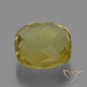 Quartz Jaune clair naturelle Coussin, 27.19 ct, VVS-VS