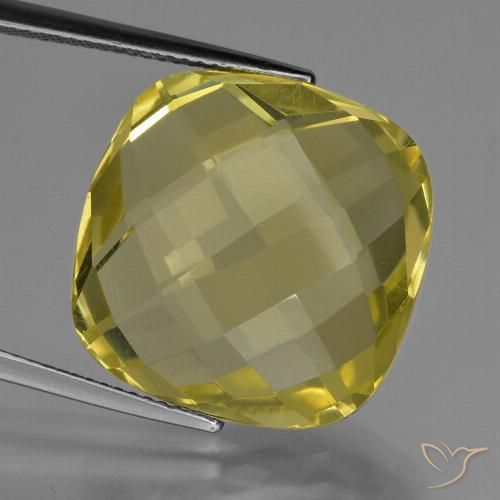 24.91ct Naturel Jaune ananas Quartz, Coussin, VVS-VS