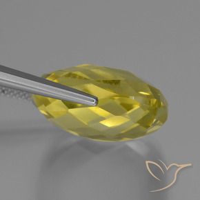 Quartz Jaune ananas naturelle Coussin, 24.91 ct, VVS-VS