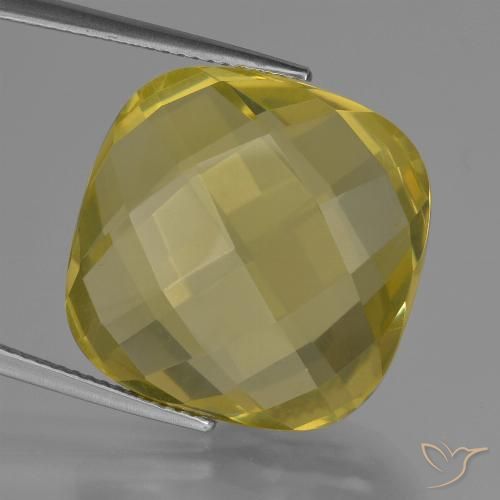 Quartz Jaune moyen-léger naturelle Coussin, 27.80 ct, VVS-VS