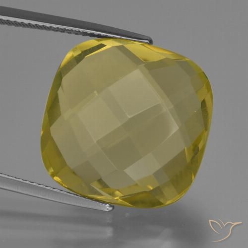 28.15ct Naturel Jaune clair Quartz, Coussin, VVS-VS