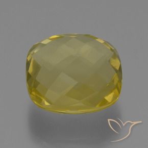 Quartz Jaune clair naturelle Coussin, 28.15 ct, VVS-VS