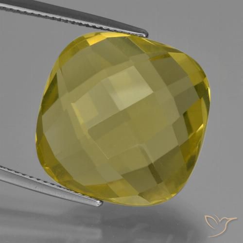 27.40ct Naturel Jaune ananas Quartz, Coussin, VVS-VS
