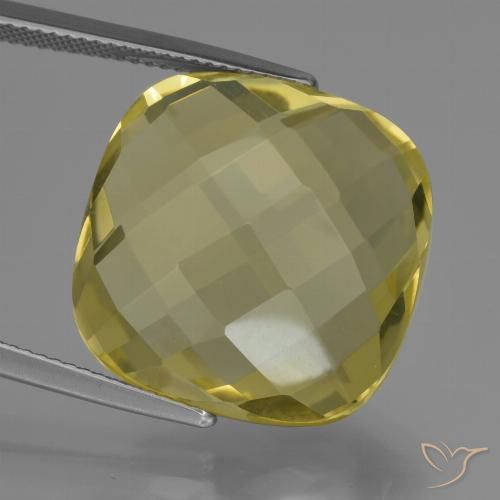 26.72ct Naturel Jaune clair Quartz, Coussin, VVS