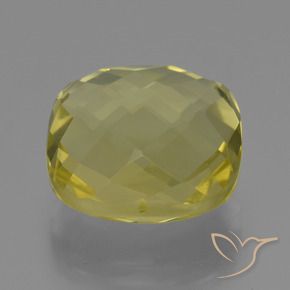 Quartz Jaune clair naturelle Coussin, 26.72 ct, VVS