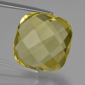 Quartz jaune naturelle coupe coussin, 24,91 ct, VVS-VS
