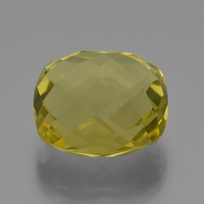 Quartz jaune naturelle coupe coussin, 24,91 ct, VVS-VS