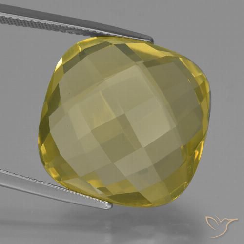 Quartz Jaune clair naturelle Coussin, 27.38 ct, VVS