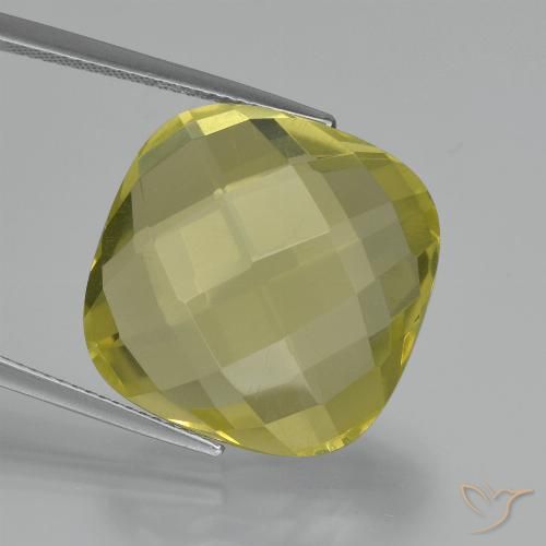 27.42ct Naturel Jaune clair Quartz, Coussin, VVS-VS
