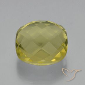 Quartz Jaune clair naturelle Coussin, 27.42 ct, VVS-VS