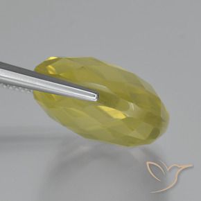 Quartz Jaune clair naturelle Coussin, 27.69 ct, VVS-VS
