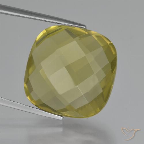 27.36ct Naturel Jaune ananas Quartz, Coussin, VVS-VS