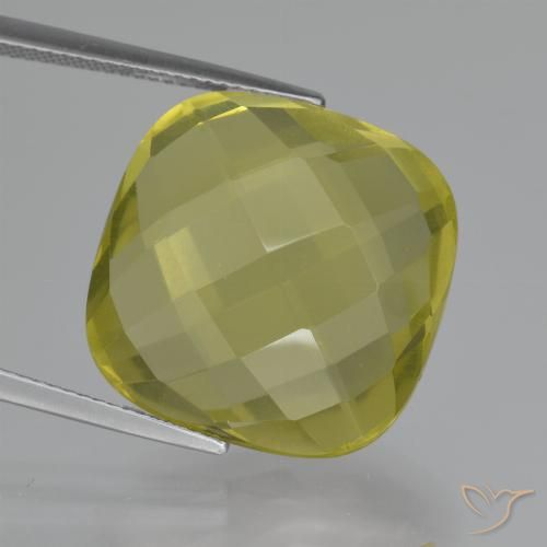 28.86ct Naturel Jaune ananas Quartz, Coussin, VVS-VS