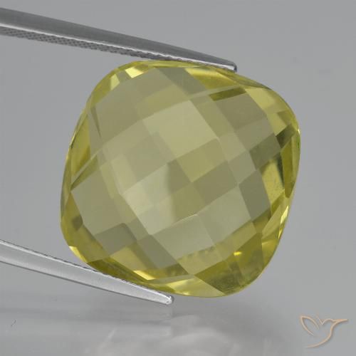 Quartz Jaune ananas naturelle Coussin, 26.82 ct, VVS