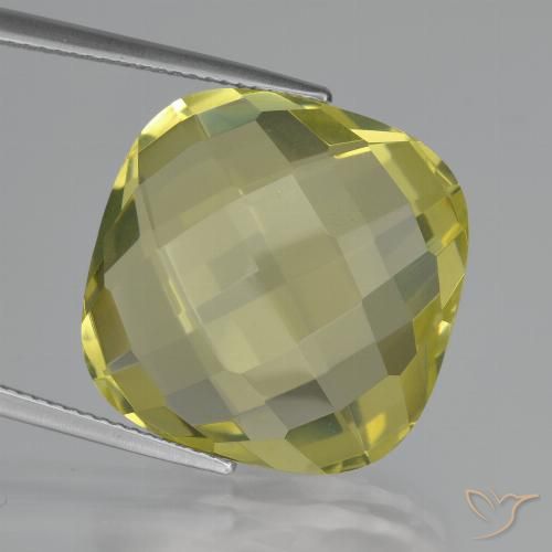 26.45ct Naturel Jaune ananas Quartz, Coussin, VVS
