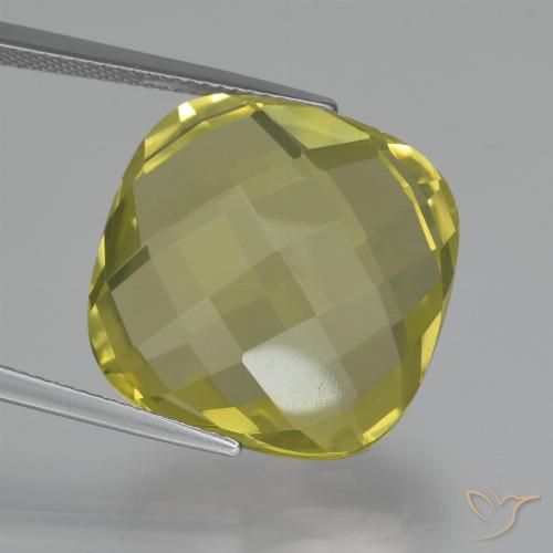 26.21ct Naturel Jaune clair Quartz, Coussin, VVS-VS