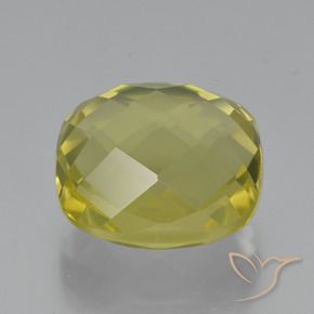 Quartz Jaune clair naturelle Coussin, 26.21 ct, VVS-VS