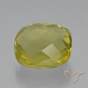 Quartz Jaune ananas naturelle Coussin, 26.64 ct, VVS-VS