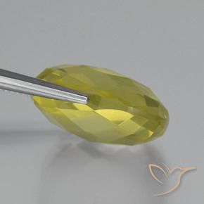 Quartz Jaune ananas naturelle Coussin, 26.64 ct, VVS-VS