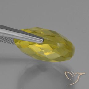 Quartz Jaune ananas naturelle Coussin, 25.35 ct, VVS-VS