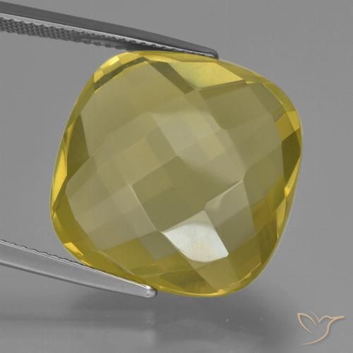 Quartz Jaune moyen-léger naturelle Coussin, 26.30 ct, VS