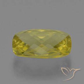 Quartz Jaune clair naturelle Coussin, 14.69 ct, VVS