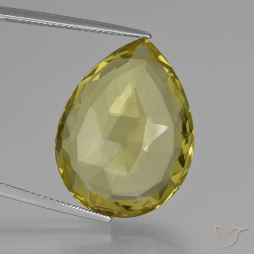 30.31ct Naturel Jaune ananas Quartz, En forme de poire, VVS