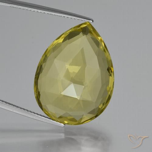 30.43ct Naturel Jaune ananas Quartz, En forme de poire, VVS
