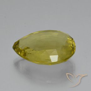 Quartz Jaune ananas naturelle En forme de poire, 30.43 ct, VVS