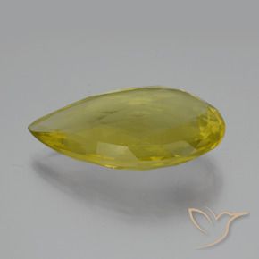 Quartz Jaune ananas naturelle En forme de poire, 47.98 ct, VVS