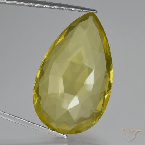 54.86ct Naturel Jaune ananas Quartz, En forme de poire, VVS-VS