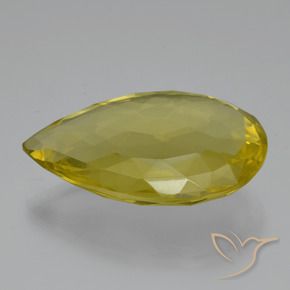 Quartz Jaune ananas naturelle En forme de poire, 54.86 ct, VVS-VS