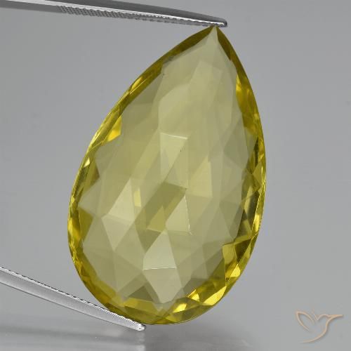 48.88ct Naturel Jaune ananas Quartz, En forme de poire, VVS-VS