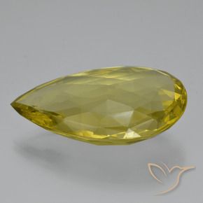 Quartz Jaune ananas naturelle En forme de poire, 48.88 ct, VVS-VS