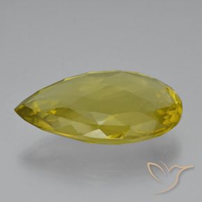 Quartz Jaune ananas naturelle En forme de poire, 51.54 ct, VVS-VS