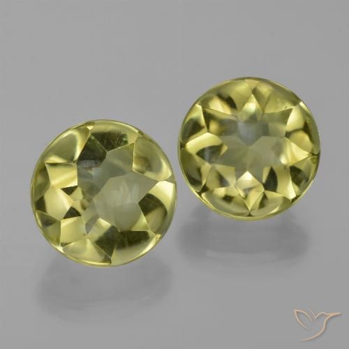 7.73ctw Naturel Jaune moyen Quartz, Tour, Transparent