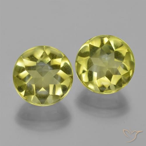 7.74ctw Naturel Jaune moyen Quartz, Tour, Transparent