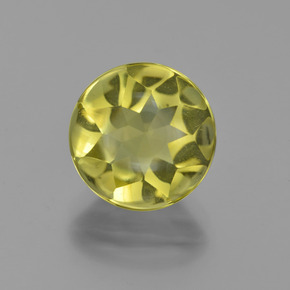Quartz jaune naturelle coupe roude, 3,95 ct, transparent
