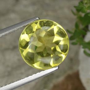 Quartz Citron naturelle Coupe roude, 3.48 ct, Transparent