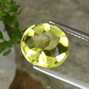 Quartz Citron naturelle Coupe roude, 3.48 ct, Transparent