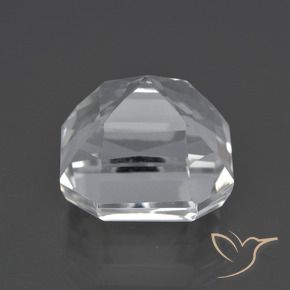 Quartz blanc naturelle taille émeraude, 11,26 ct, VVS